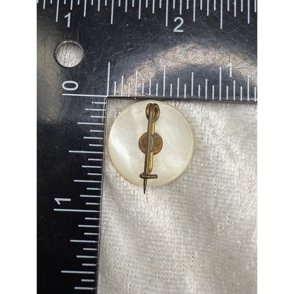 Vintage Mother Of Pearl Brooch Earrings Set Screw‎ Back - Picture 8 of 9